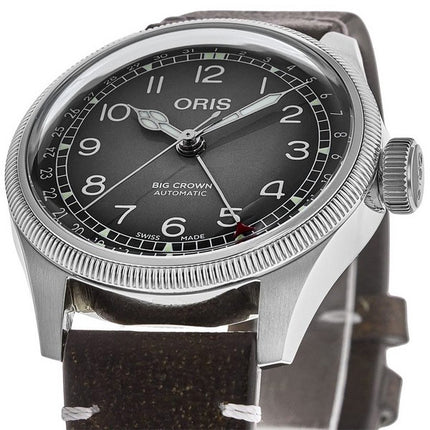 Oris Big Crown x Cervo Volante Leather Strap Grey Dial Automatic 01 754 7779 4063-Set Men's Watch