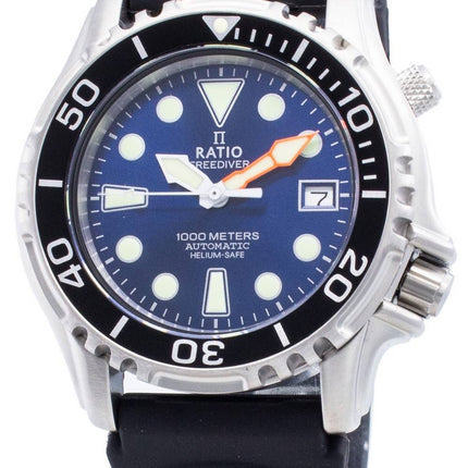 Ratio FreeDiver Helium Safe 1000M Stainless Steel Automatic 1066KE20-33VA-BLU Men's Watch