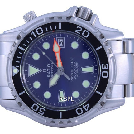 Ratio FreeDiver Helium Safe 1000M Blue Dial Stainless Steel Automatic 1066KE26-33VA-BLU Men's Watch