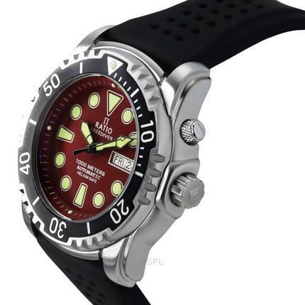 Ratio FreeDiver Version 02 Helium Safe 1000M Sapphire Automatic Red Dial 1068HA90-34VA-RED-V02 Men's Watch