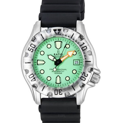 Ratio FreeDiver Professional 500M Sapphire Mint Green Dial Automatic 32BJ202A-MGRN Men's Watch