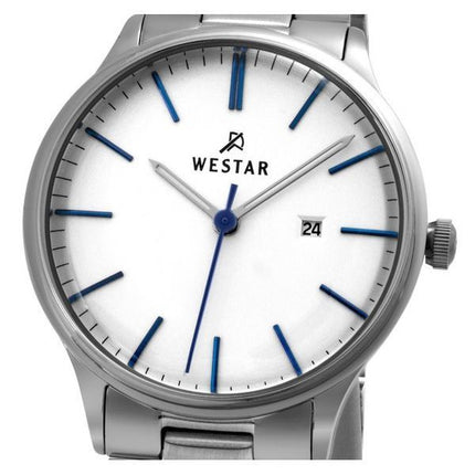 Westar Profile Stainless Steel White Dial Quartz 40182STN407 Women's Watch
