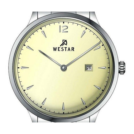 Westar Profile Two Tone Stainless Steel Light Champagne Dial Quartz 40218STN102 Women's Watch