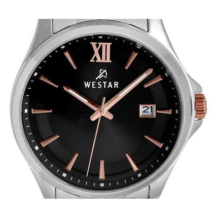 Westar Profile Stainless Steel Black Dial Quartz 50180SPN603 Men's Watch