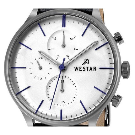 Westar Profile Leather Strap Silver Dial Quartz 50192STN407 Men's Watch