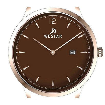 Westar Profile Leather Strap Brown Dial Quartz 50217PPN620 Men's Watch
