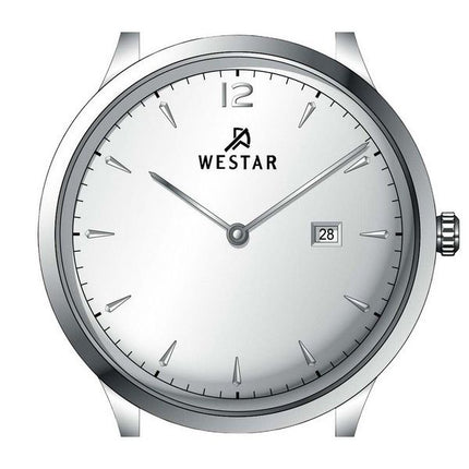 Westar Profile Leather Strap Silver Dial Quartz 50217STN107 Men's Watch
