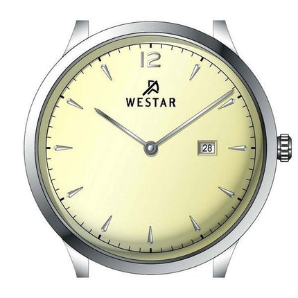Westar Profile Leather Strap Light Champagne Dial Quartz 50217STN182 Men's Watch
