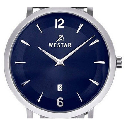 Westar Profile Leather Strap Blue Dial Quartz 50219STN104 Men's Watch