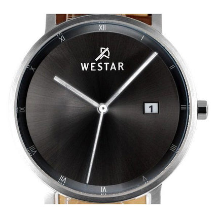 Westar Profile Leather Strap Black Dial Quartz 50221STN103 Men's Watch