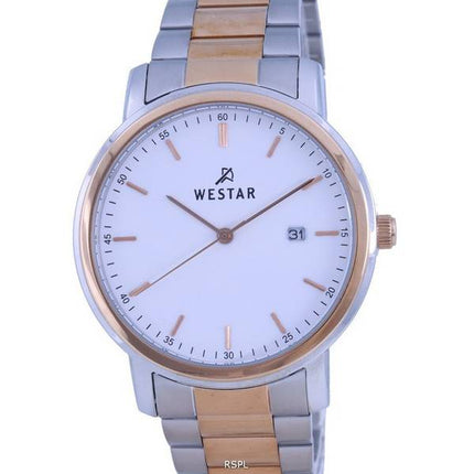 Westar White Dial Two Tone Stainless Steel Quartz 50243SPN601 Men's Watch