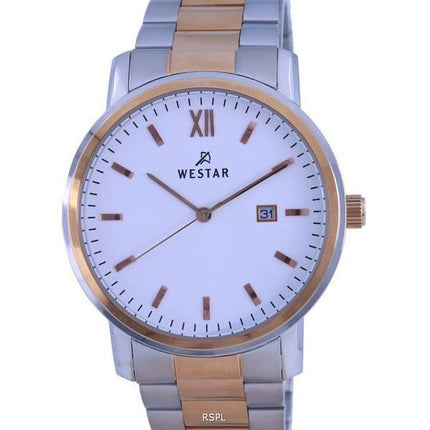 Westar White Dial Two Tone Stainless Steel Quartz 50245SPN601 Men's Watch