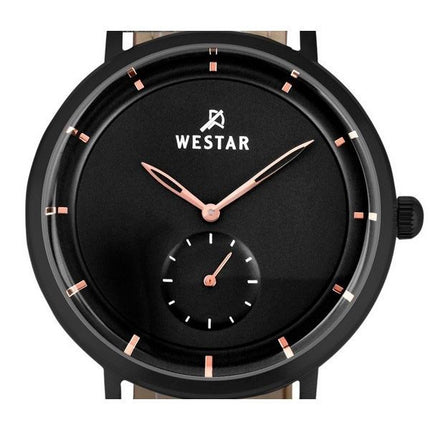 Westar Profile Leather Strap Black Dial Quartz 50246BBN603 Men's Watch