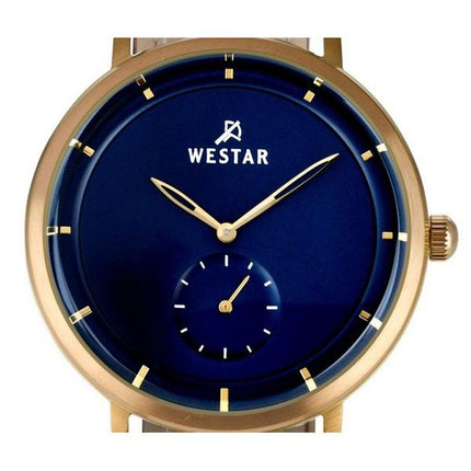 Westar Profile Leather Strap Blue Dial Quartz 50246BZZ184  Men's Watch