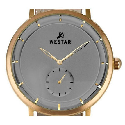 Westar Profile Leather Strap Grey Dial Quartz 50246BZZ186 Men's Watch