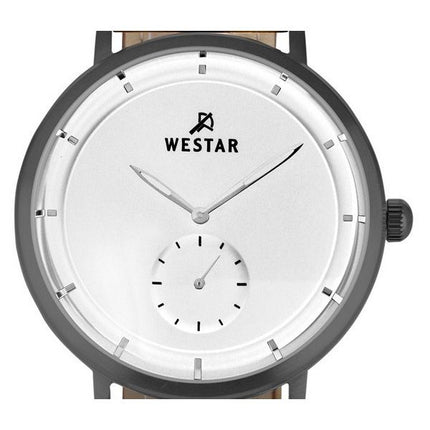 Westar Profile Leather Strap Silver Dial Quartz 50246GGN187 Men's Watch