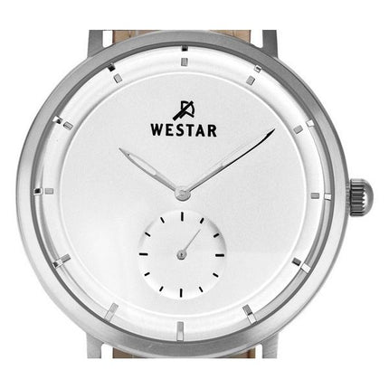 Westar Profile Leather Strap Silver Dial Quartz 50246STN107 Men's Watch
