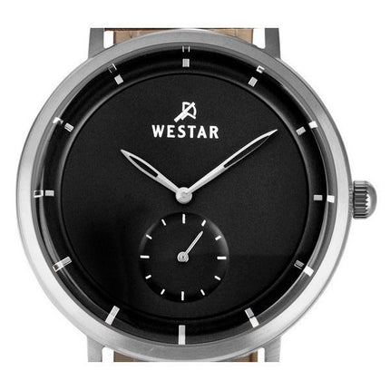 Westar Profile Leather Strap Black Dial Quartz 50246STN123 Men's Watch