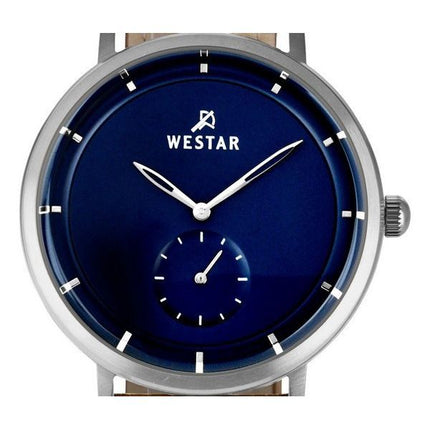 Westar Profile Leather Strap Blue Dial Quartz 50246STN184 Men's Watch