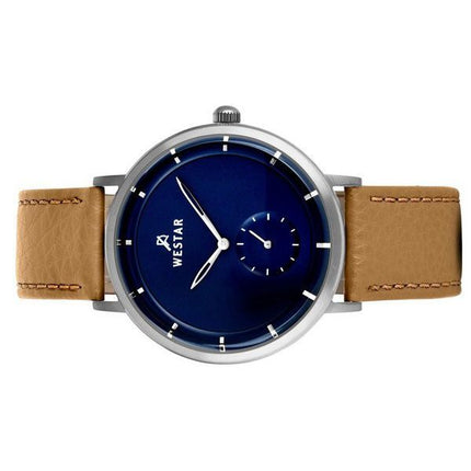 Westar Profile Leather Strap Blue Dial Quartz 50246STN184 Men's Watch