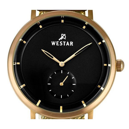 Westar Profile Gold Tone Stainless Steel Black Dial Quartz 50247BZZ103 Men's Watch