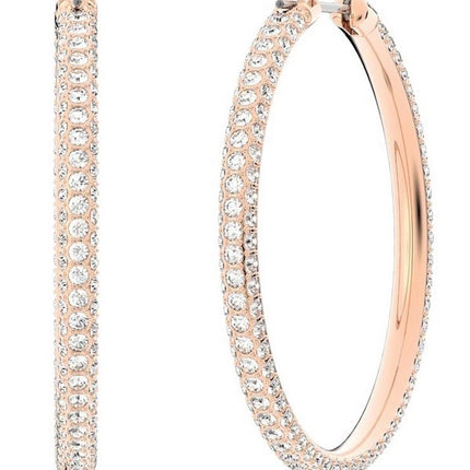 Swarovski Dextera Hoop Rose Gold-Tone Earrings 5383938 For Women