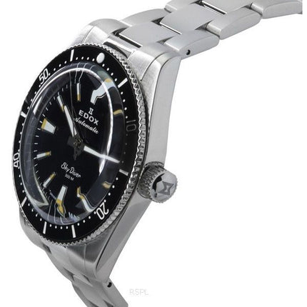Edox Skydiver 38 Date Stainless Steel Black Dial Automatic Diver's 801313NMNIB 300M Swiss Made Men's Watch
