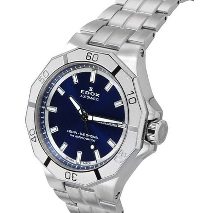 Edox Delfin The Original Day Date Blue Dial Automatic Diver's 88008 3M BUIN 200M Men's Watch