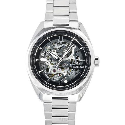 Bulova Classic Surveyor Stainless Steel Silver Skeleton Dial Automatic 96A293 Men's Watch