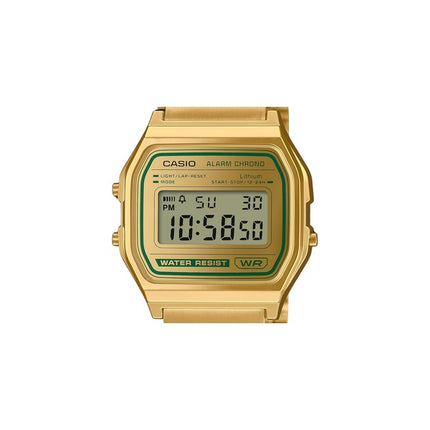 Casio Vintage Digital Gold Tone Dial Quartz A158WEGV-9A Unisex Watch