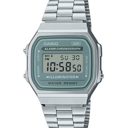 Casio Vintage Digital Stainless Steel Bracelet Quartz A168WA-3A Men's Watch