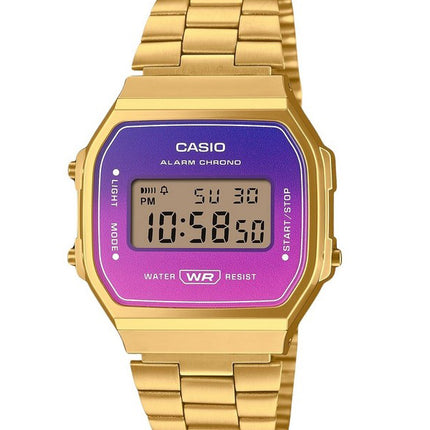 Casio Vintage Digital Gold Tone Stainless Steel Bracelet Quartz A168WERG-2A Unisex Watch