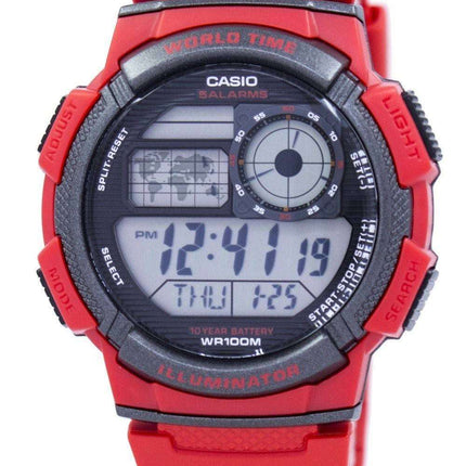 Casio Youth World Time Alarm World Map AE-1000W-4AV AE1000W-4AV Men's Watch