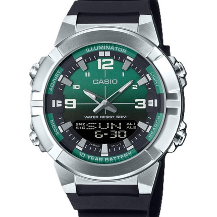 Casio Analog Digital Combination Resin Strap Green Dial Quartz AMW-870A-3AV Men's Watch