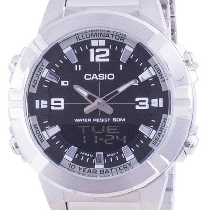 Casio Analog Digital World Time Stainless Steel AMW-870D-1A AMW870D-1 Men's Watch