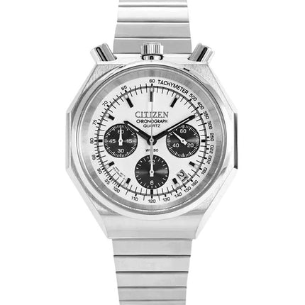 Citizen Tsuno Bull Head Chronograph Stainless Steel Silver Dial Quartz AN3700-62A Men's Watch