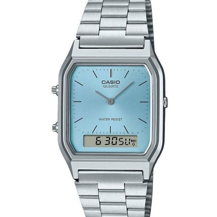 Casio Vintage Analog Digital Turquoise Blue Dial Quartz AQ-230A-2A1 Women's Watch