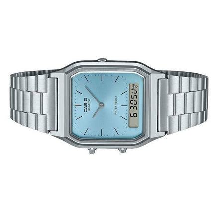 Casio Vintage Analog Digital Turquoise Blue Dial Quartz AQ-230A-2A1 Women's Watch