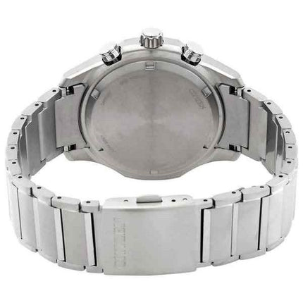 Citizen Eco-Drive Chronograph Super Titanium White Dial AT2530-85A 100M Mens Watch