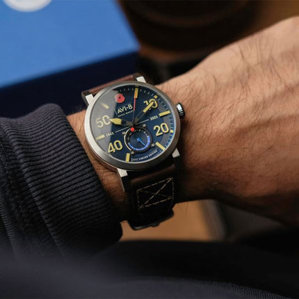 AVI-8 Dambuster 80th Anniversary Royal British Legion Meca-Quartz Limited Edition Navy Blue AV-4108-RBL-02 Mens Watch