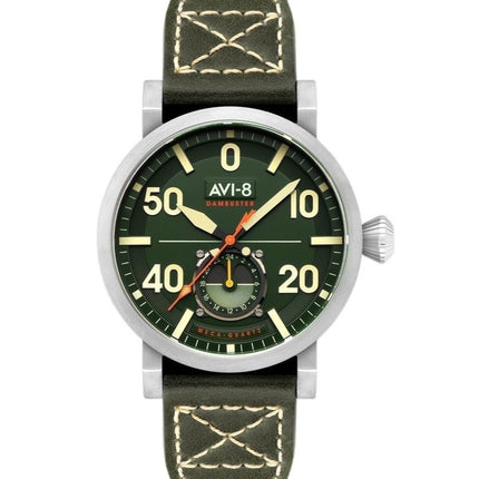 AVI-8 Dambuster Chadwick Meca-Quartz Forest Green Leather Strap Green Dial AV-4113-02 Men's Watch