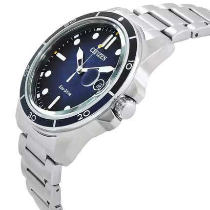 Citizen Marine Stainless Steel Blue Dial Eco-Drive AW1810-85L 100M Men's Watch