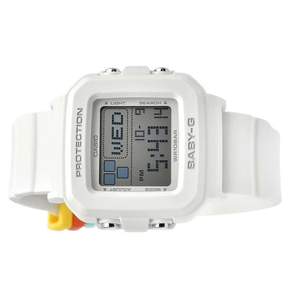 Casio Baby-G Plus Digital White Resin Strap Quartz BGD-10L-7 100M Women's Watch With Extra Band Loops