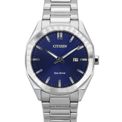 Citizen Eco-Drive Stainless Steel Dark Blue Dial BM7600-81L 100M Men's Watch