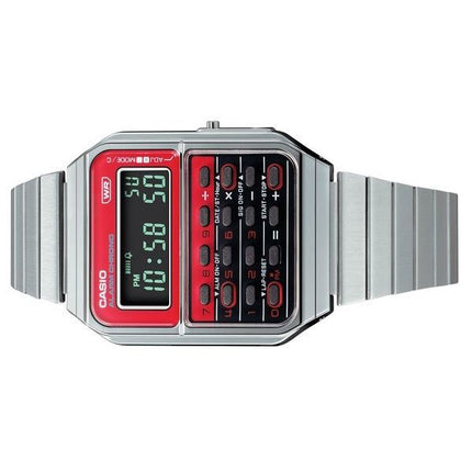 Casio Vintage Heritage Colors Digital Stainless Steel Quartz CA-500WE-4B Unisex Calculator Watch