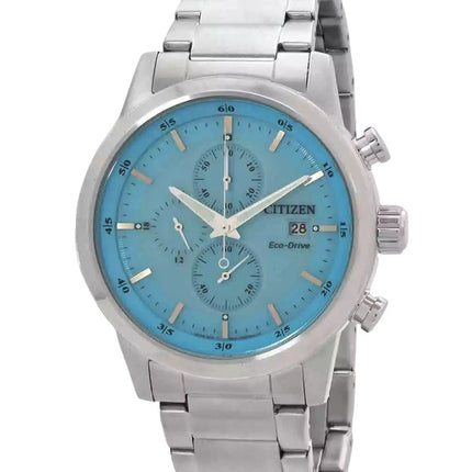 Citizen Chronograph Stainless Steel Blue Dial Eco-Drive CA0748-80L 100M Men's Watch