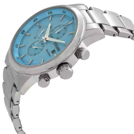 Citizen Chronograph Stainless Steel Blue Dial Eco-Drive CA0748-80L 100M Men's Watch