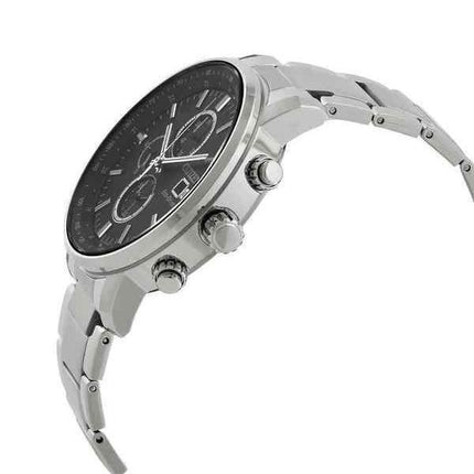 Citizen Eco-Drive Chronograph Stainless Steel Black Dial CA0840-87E 100M Men's Watch