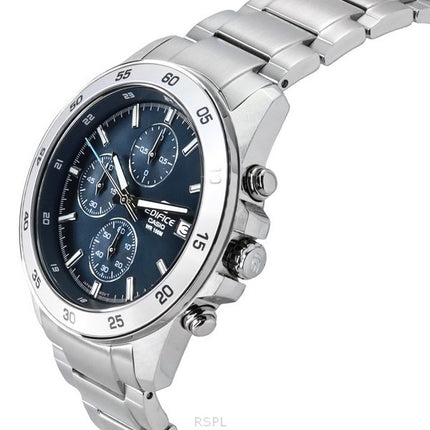 Casio Edifice Analog Standard Chronograph Stainless Steel Blue Dial Quartz EFR-526D-2A 100M Men's Watch