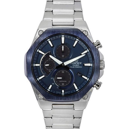 Casio Edifice Analog Slim Line With Sapphire Crystal Chronograph Blue Dial Solar EFS-S570DB-2A 100M Men's Watch